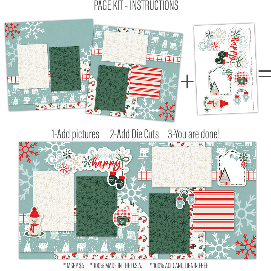 Bloc de papier scrapbooking « Let it snow » - VBS Hobby