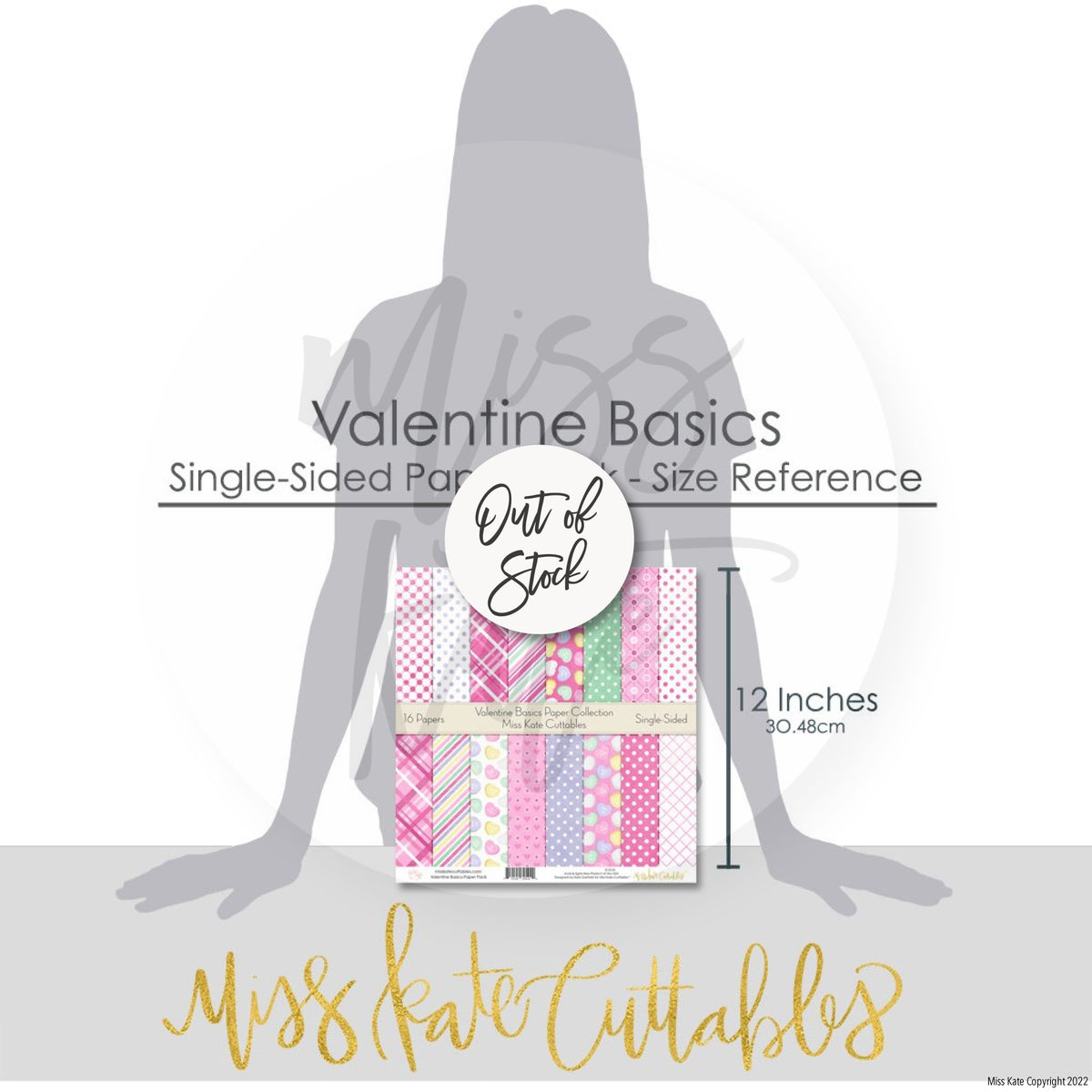 Valentine Basics -Scrapbook Paper Pack Valentine's Day – MISS KATE