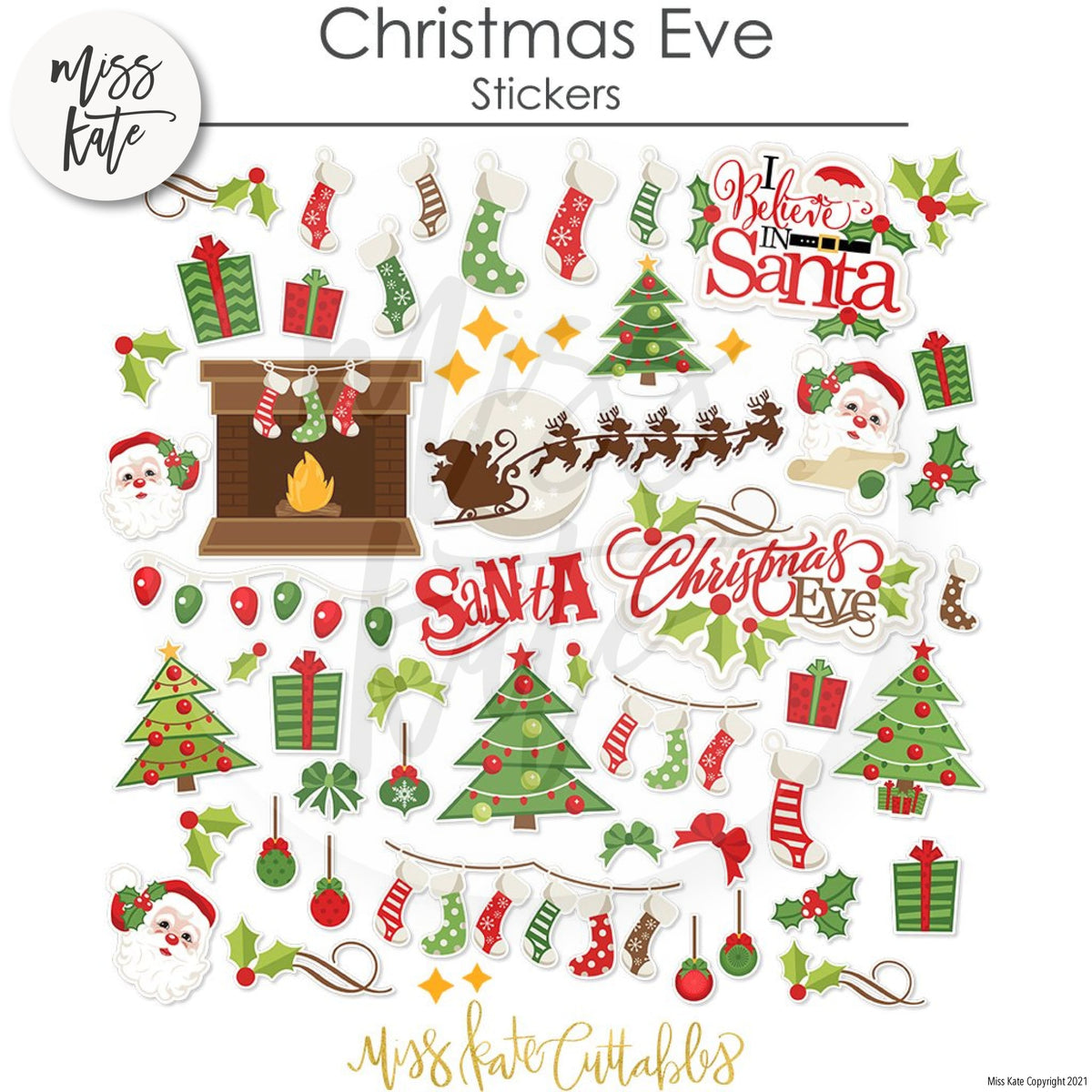 Festive Christmas - Stickers Scrapbook Christmas, planner – MISS KATE