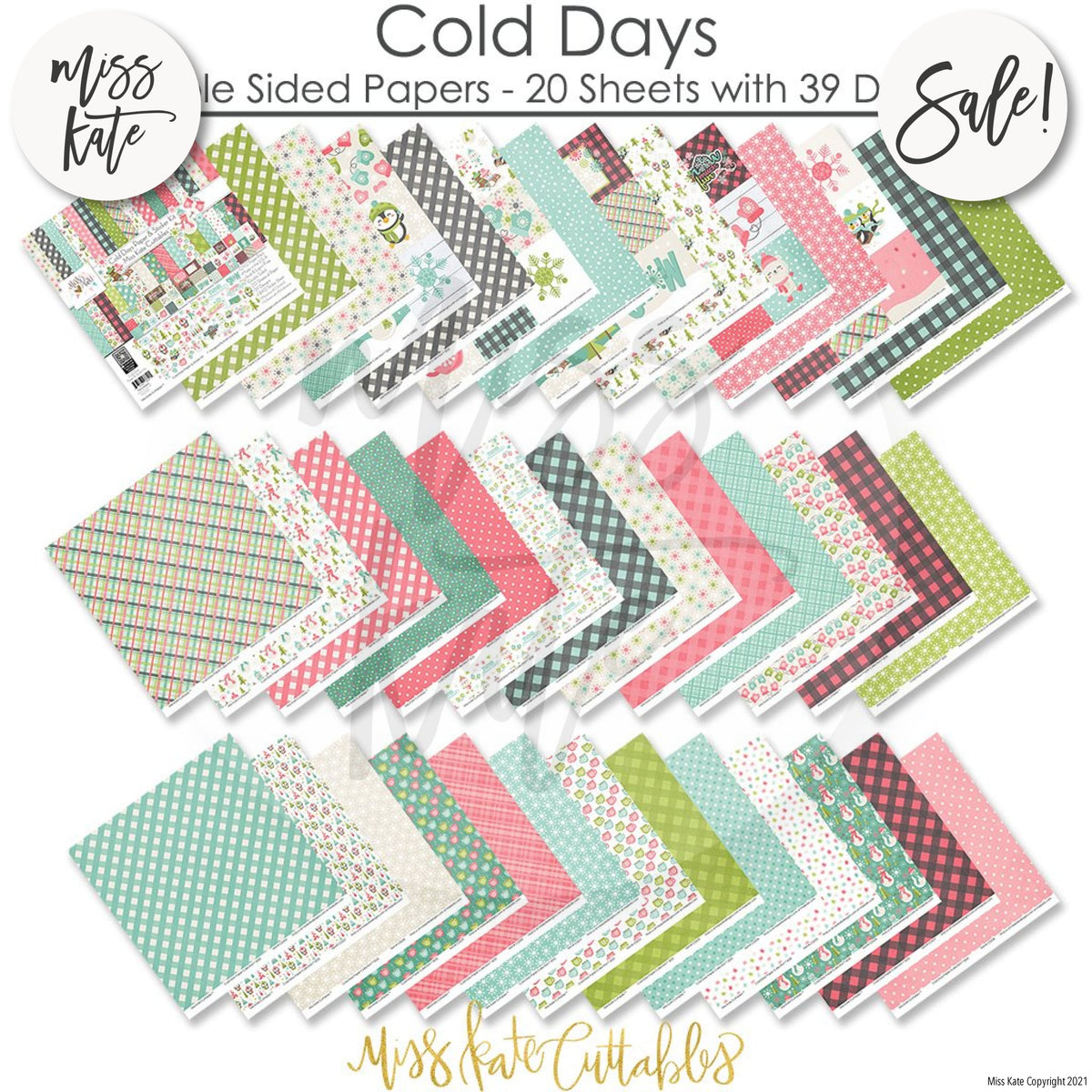 Cold Days - For Winter - Sticker Sheet Stickers Christmas, Scrapbook – MISS  KATE