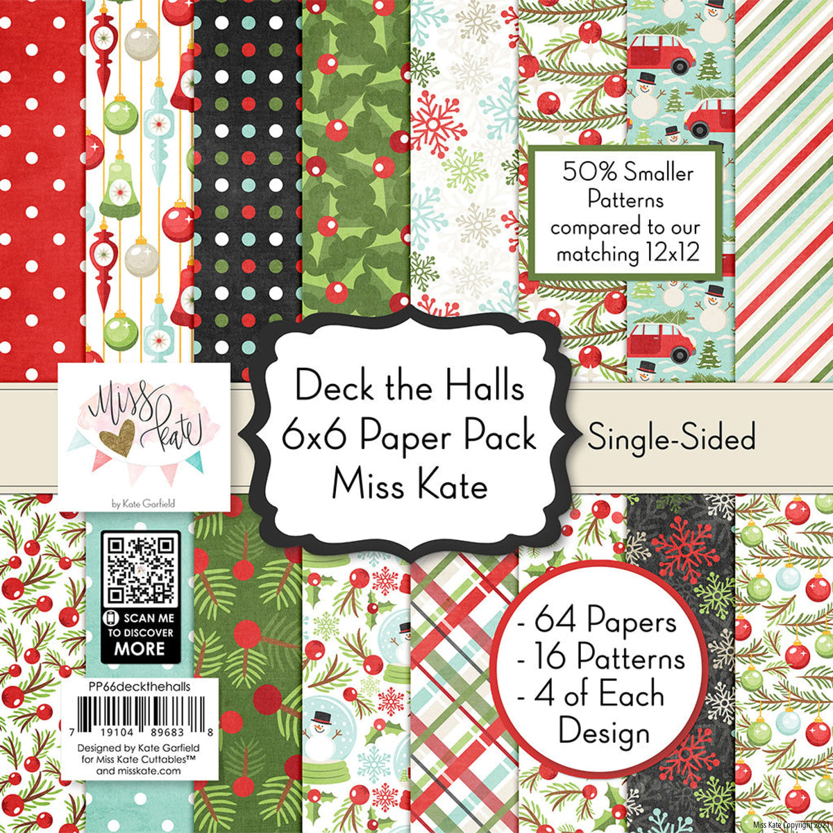 Deck The Halls - 6x6 Scrapbook Paper Pack 6x6 Paper Pack (ss) – MISS KATE