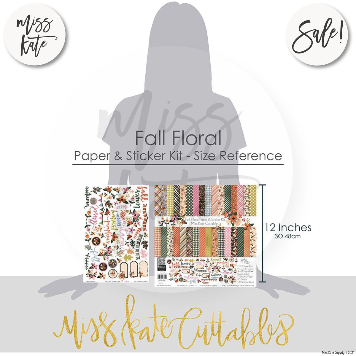 Fall Floral - Scrapbook Paper & Sticker Kit 12x12 Paper & Sticker Kit –  MISS KATE