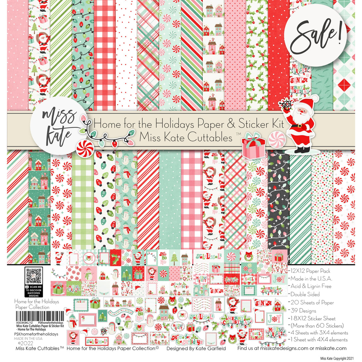 Home for the Holidays Scrapbook Paper Pack Single Sided – MISS KATE