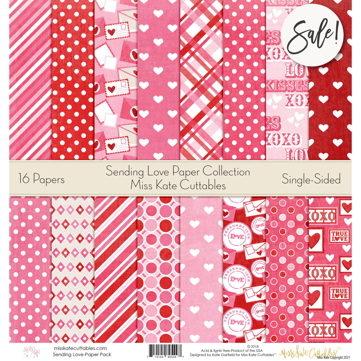 Scrapbooking Paper- 12x12 Sheet /Sensual Love 01
