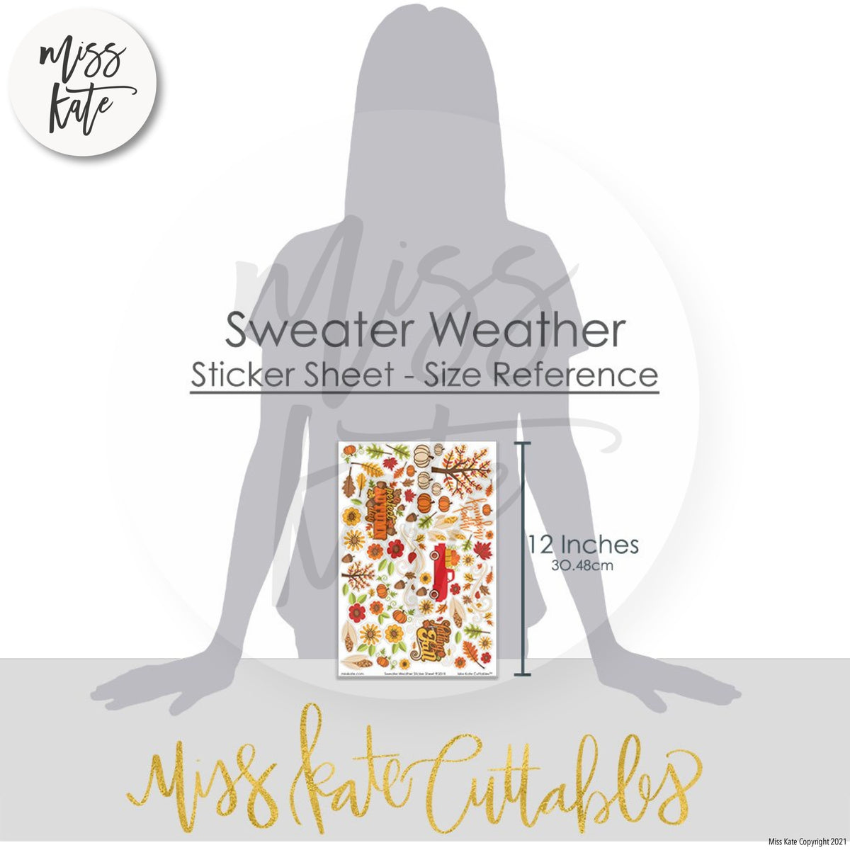 Sweater Weather Characters Sticker Sheet - Autumn Stickers - Girl