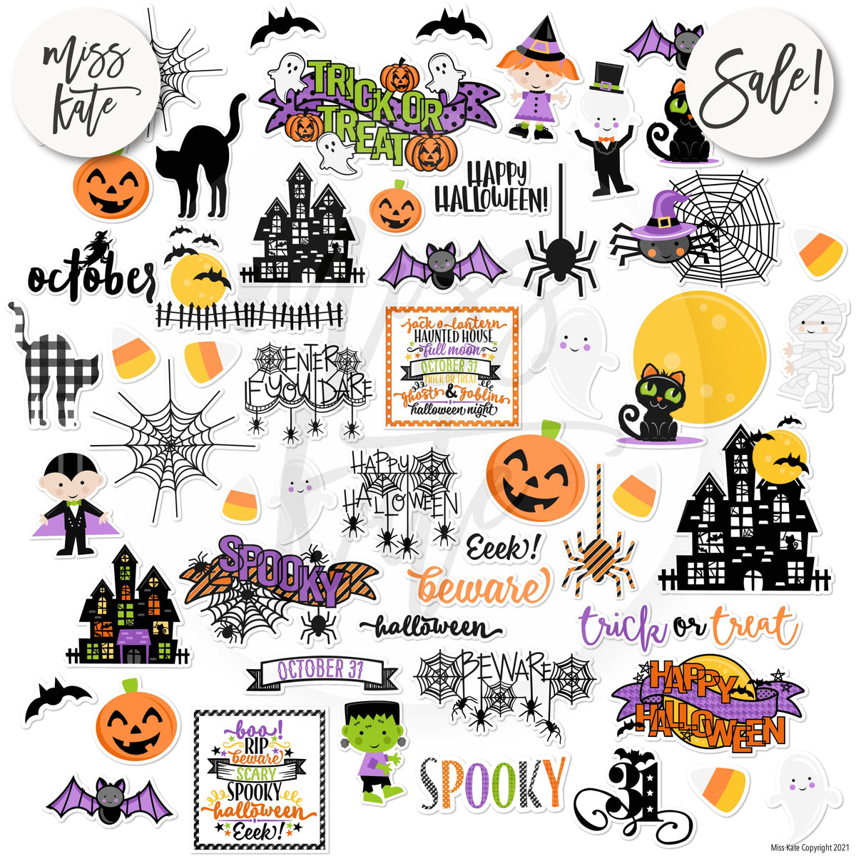 A Magical Disney Halloween Scrapbook Paper & Sticker Kit – MISS KATE