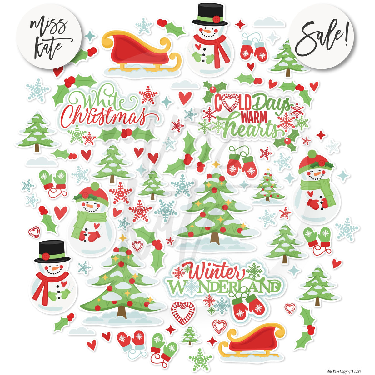 Festive Christmas - Scrapbook Paper & Sticker Kit 12x12 – MISS KATE