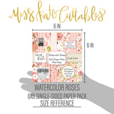 Watercolor Roses - 6x6 Paper Pack