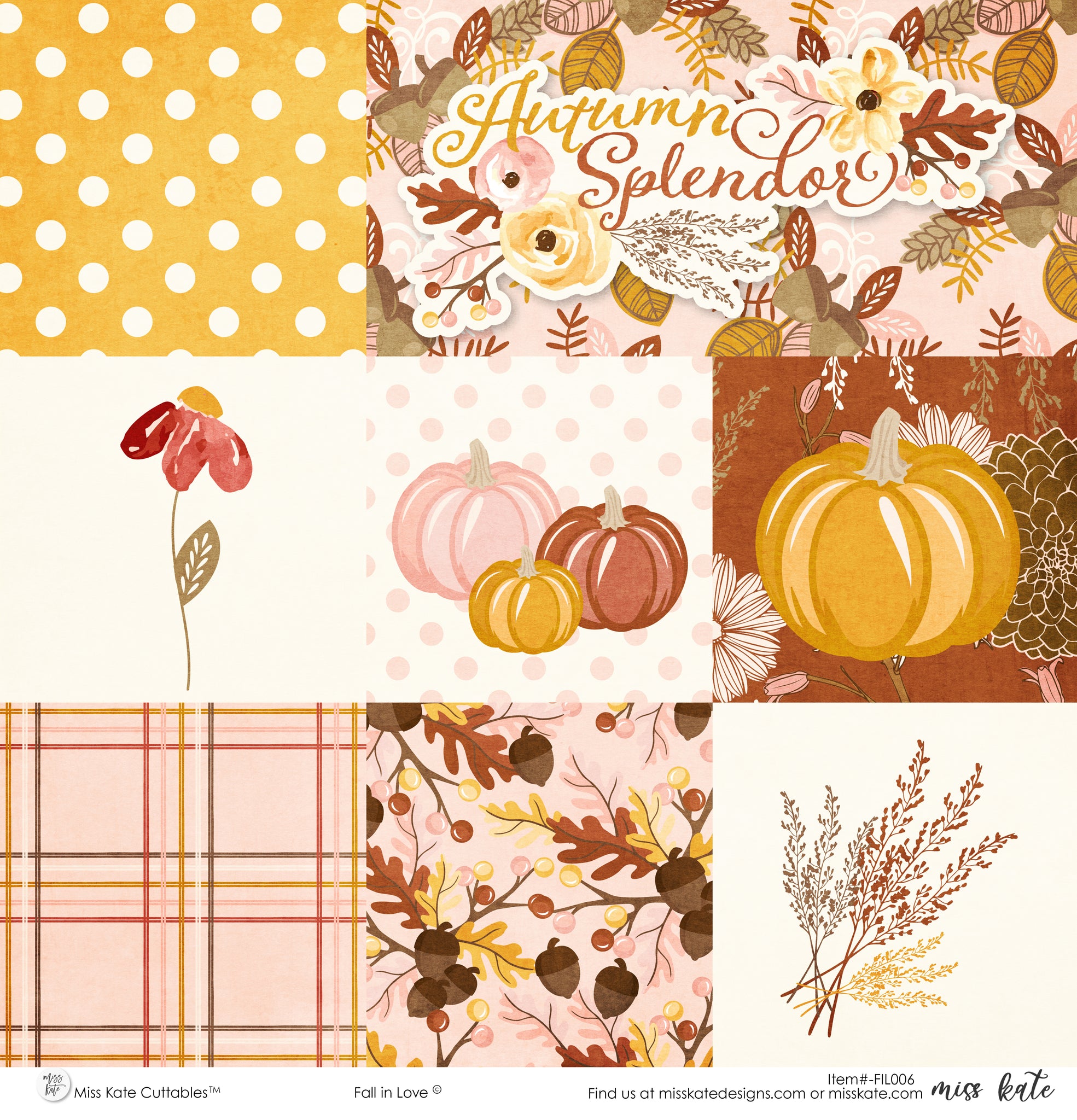Fall in Love Scrapbook Paper & Sticker Kit – MISS KATE