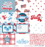 Stars & Stripes- Paper & Sticker Kit