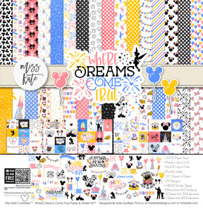 Where Dreams Come True - Paper & Sticker Kit