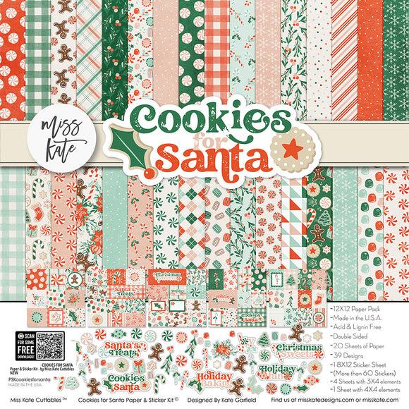 Cookies for Santa- Paper & Sticker Kit