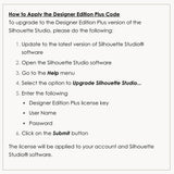 Silhouette Studio Designer Edition Plus - Instant Code