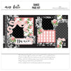 Dance-themed scrapbook page kit with timeless black and white florals, soft pink accents, and elegant die cuts. Includes stylish embellishments for ballet, prom, or special occasions.

