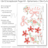 Miss Kate scrapbook kit featuring floral prints, plaid patterns, and decorative die cuts. Ideal for crafting scrapbook pages, handmade cards, and personalized keepsakes. Includes soft pastel accents and high-quality cardstock.

