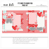 Miss Kate’s 12x12 scrapbook page kit includes adorable die-cut ephemera, heart-themed layers, and step-by-step instructions, designed for scrapbooking romantic and heartfelt memories. Ideal for memory keeping. Ideal for memory keeping.
