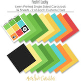 Feelin' Lucky - Linen-Printed Smooth Cardstock Single-Sided