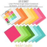 Life is Sweet - Linen-Printed Smooth Cardstock Single-Sided