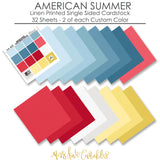American Summer - Linen-Printed Smooth Cardstock Single-Sided