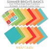 Summer Brights Basics - Linen-Printed Smooth Cardstock Single-Sided