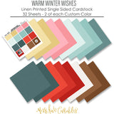 Warm Winter Wishes - Linen-Printed Smooth Cardstock Single-Sided