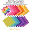 Birthday Wishes - Linen-Printed Smooth Cardstock Single-Sided