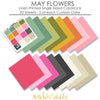 May Flowers - Linen-Printed Smooth Cardstock Single-Sided