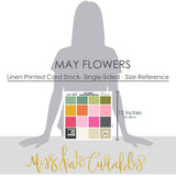 May Flowers - Linen-Printed Smooth Cardstock Single-Sided