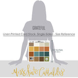 Grateful - Linen-Printed Smooth Cardstock Single-Sided