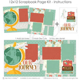 Miss Kate’s Our Journey scrapbook kit includes stylish embellishments, decorative elements, premium cardstock, and high-quality travel-themed accents. Perfect for capturing vacation memories, adventure scrapbooks, and DIY journaling.
