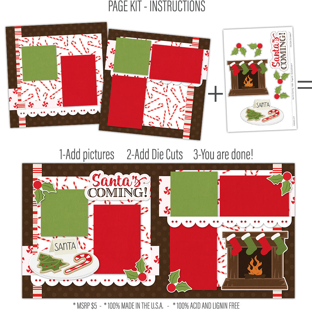 Santa's Coming! -Scrapbook Page Kit-by Miss Kate Cuttables – MISS KATE