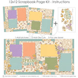 Scrapbook your spring memories with the Spring Days 12x12 page kit. Includes floral backgrounds, pastel photo mats, and coordinating die-cuts. Great for capturing Easter, family outings, and garden-themed projects. Acid-free, high-quality cardstock for lasting keepsakes.
