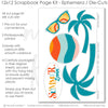 Summer-themed scrapbook page kit designed for preserving warm-weather memories. Includes 12x12 patterned paper, vibrant die-cuts, tropical designs, and playful embellishments.
