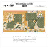 Create a vibrant scrapbook layout with this Sunshine Makes Me Happy 12x12 page kit. Features golden yellow and green floral patterns, pre-cut die-cuts, and easy-to-follow instructions. vintage scrapbook designs memory book ideas personalized scrapbook scrapbook embellishments layered paper accents patterned scrapbook background themed scrapbook collections die-cut embellishments easy DIY scrapbooking artistic scrapbook layouts scrapbook templates
