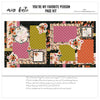 Floral scrapbook kit with decorative elements, featuring pink, orange, and mustard polka dots. Die-cut designs include loving sentiments and floral clusters for creative layouts. DIY scrapbooking patterned paper layering designs creative journaling embellishments die cut elements 12x12 scrapbook craft paper accents floral backgrounds memory keeping supplies photo album decorations decorative scrapbook themed embellishments vintage scrapbooking handmade craft supplies
