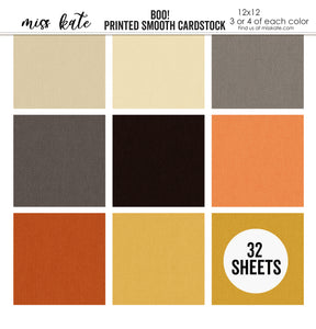 Bargain Bin - Boo! - Linen-Printed Smooth Cardstock Single-Sided