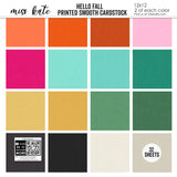 Hello Fall - Linen-Printed Smooth Cardstock Single-Sided