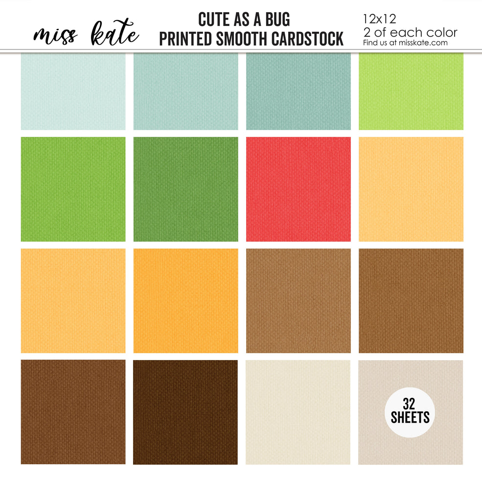 Cute As A Bug Cardstock Miss Kate 4174