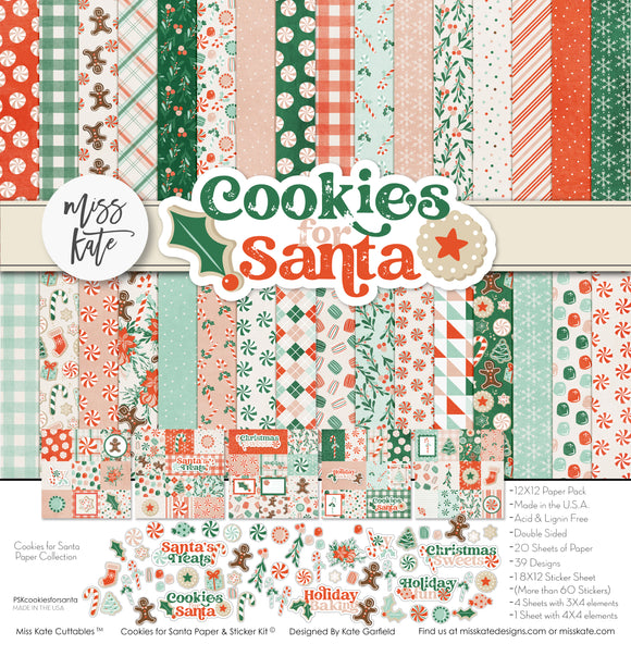 Cookies for Santa- Paper & Sticker Kit