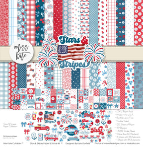 Stars & Stripes- Paper & Sticker Kit