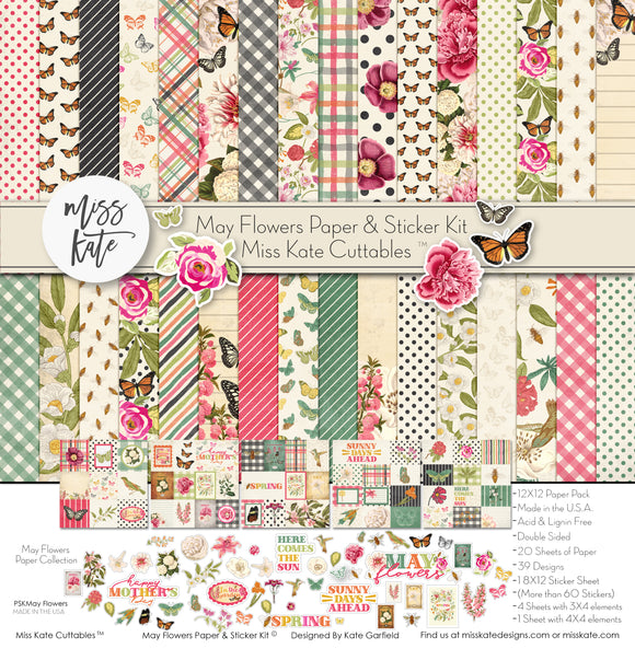 May Flowers - Paper & Sticker Kit