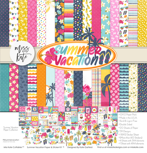 Summer Vacation - Paper & Sticker Kit
