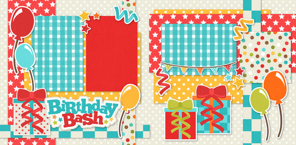 Birthday Bash-Red- Page Kit