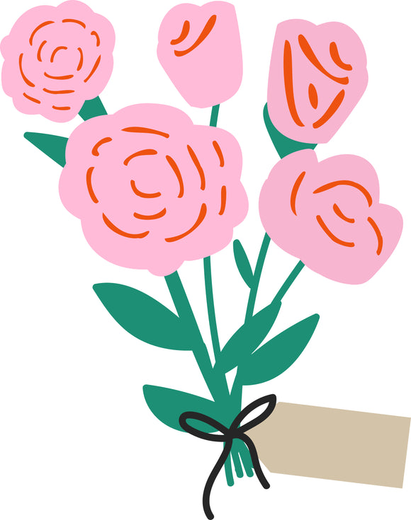 FREE Rose Bunch SVG Cut File - Download