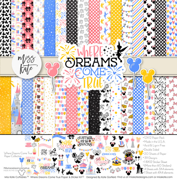 Where Dreams Come True - Paper & Sticker Kit