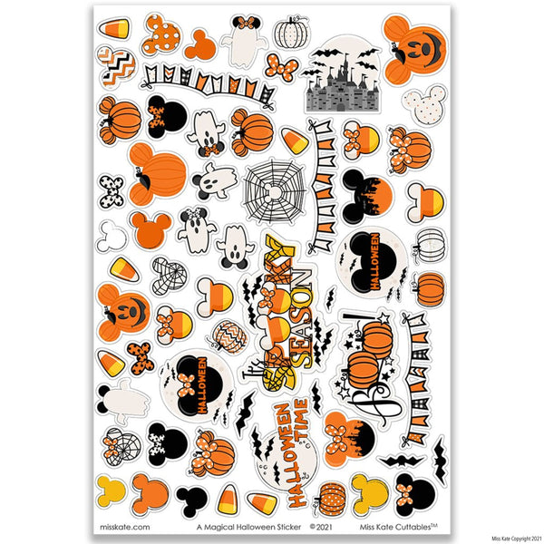 Printable Disney Halloween Stickers PDF