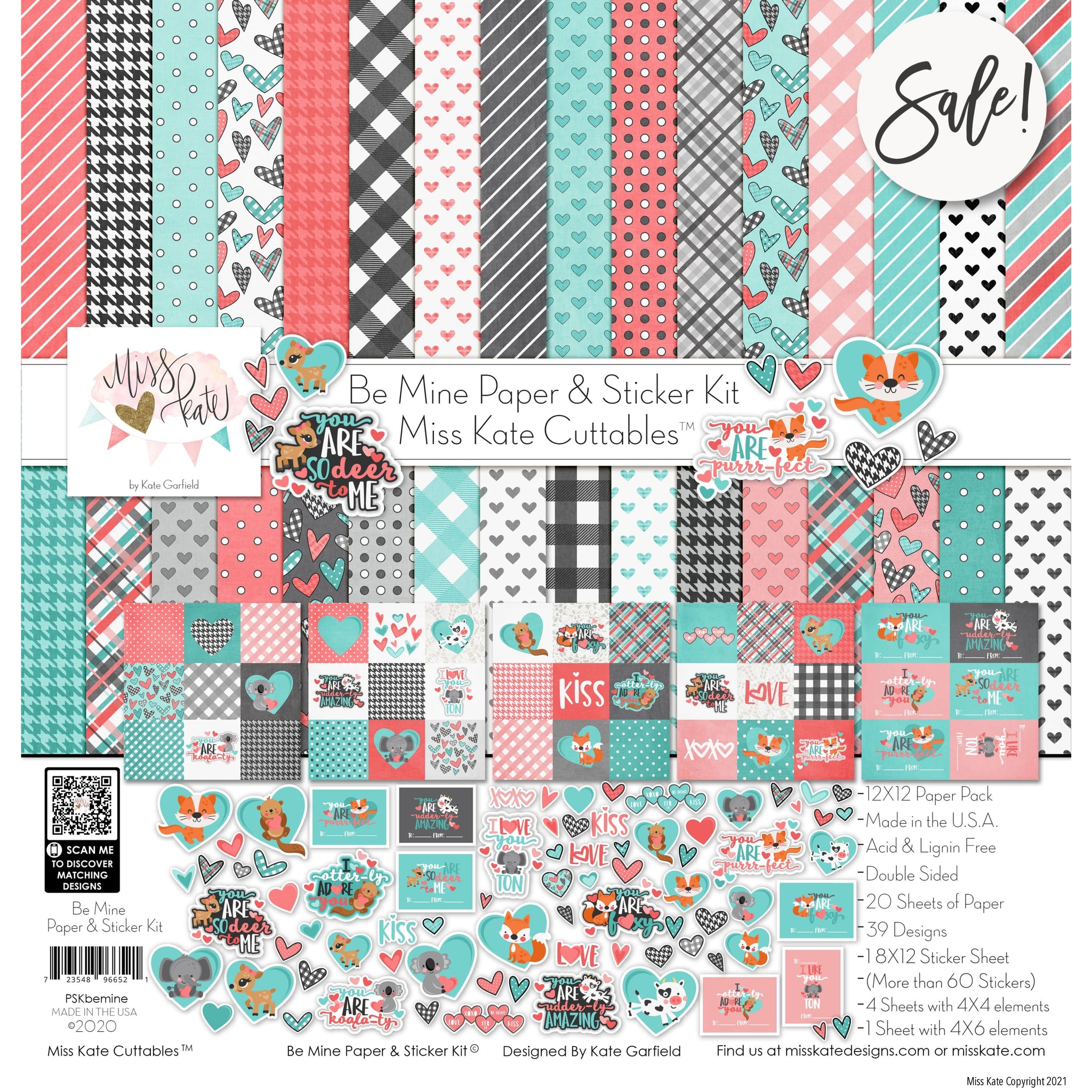 Valentine Bees #3-12X12 Scrapbook Paper – Country Croppers