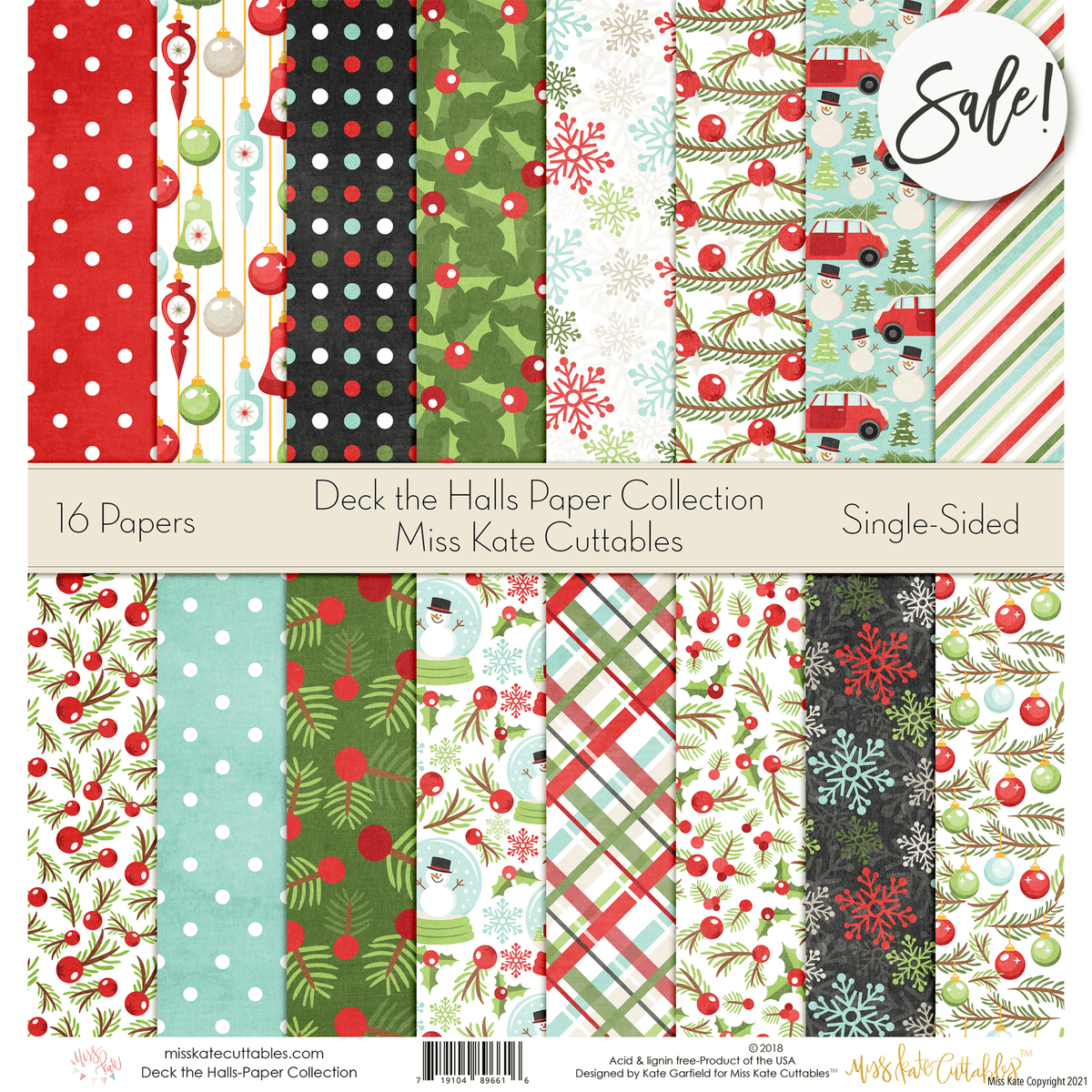 Deck The Halls - Christmas Scrapbook Paper Pack – MISS KATE