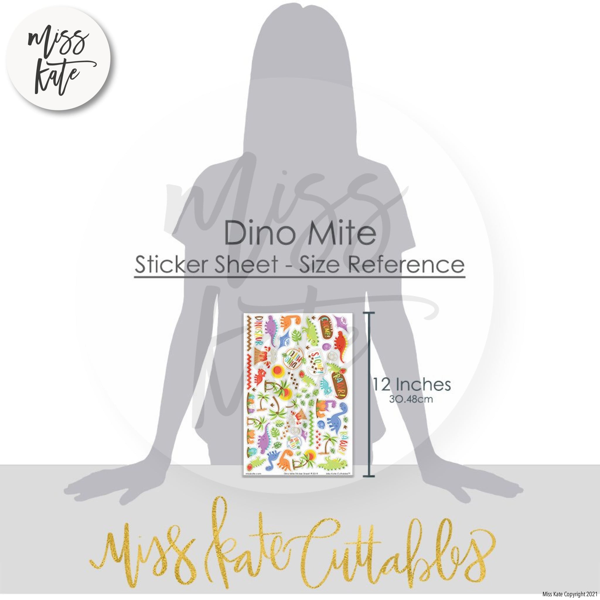 Dino Mite - Sticker Sheet Stickers Dinosaur, scrapbook – MISS KATE
