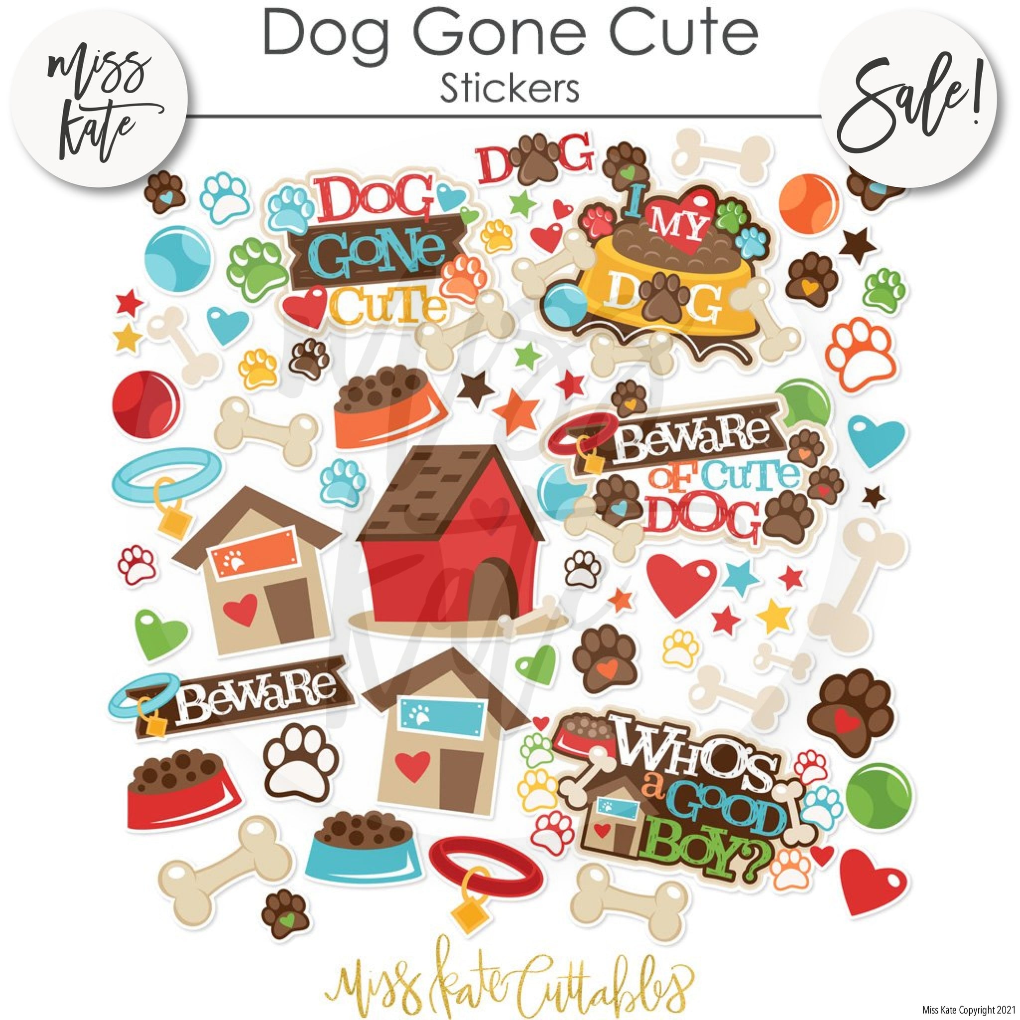 Paper House Mini Mixed Dogs Stickers